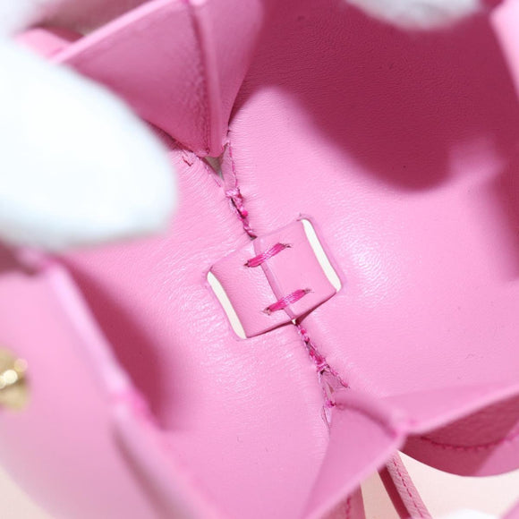 LOEWE Balloon Pouch Leather Pink Auth 196452M