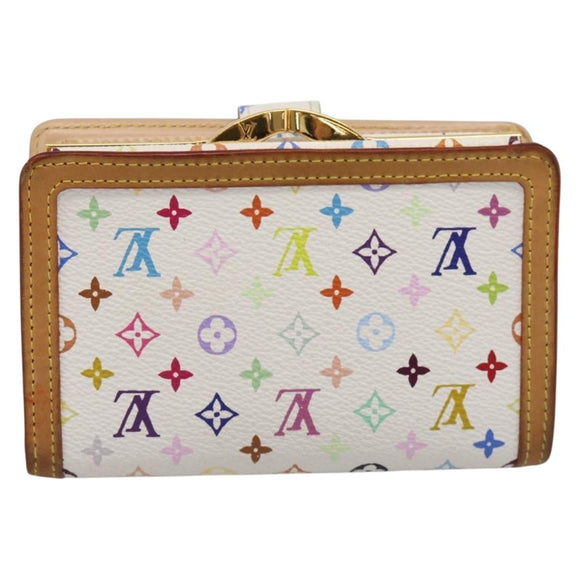 LOUIS VUITTON Multicolor Porte Monnaie Viennois Wallet M92987 LV Auth 196454A