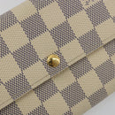 LOUIS VUITTON Damier Azur Portefeuille Sarah Long Wallet N61735 LV Auth 196461V-17