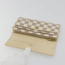 LOUIS VUITTON Damier Azur Portefeuille Sarah Long Wallet N61735 LV Auth 196461V-8
