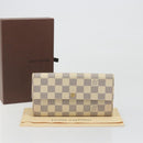 LOUIS VUITTON Damier Azur Portefeuille Sarah Long Wallet N61735 LV Auth 196461V-12