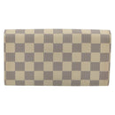 LOUIS VUITTON Damier Azur Portefeuille Sarah Long Wallet N61735 LV Auth 196461V-2