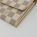 LOUIS VUITTON Damier Azur Portefeuille Sarah Long Wallet N61735 LV Auth 196461V-7
