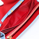 Miu Miu Matelasse Chain Shoulder Bag Leather Blue Gold Auth 196462V-18