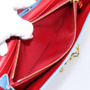 Miu Miu Matelasse Chain Shoulder Bag Leather Blue Gold Auth 196462V-11