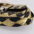 GUCCI Children's Waist Bag Leather Gold Silver 605112 Auth 196463V-14