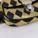 GUCCI Children's Waist Bag Leather Gold Silver 605112 Auth 196463V-15