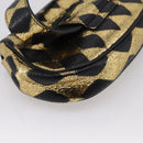 GUCCI Children's Waist Bag Leather Gold Silver 605112 Auth 196463V-17