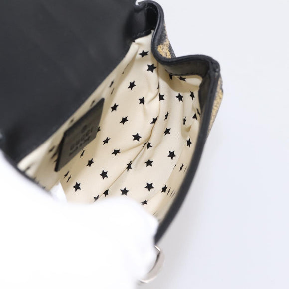 GUCCI Children's Waist Bag Leather Gold Silver 605112 Auth 196463V