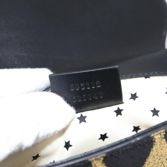 GUCCI Children's Waist Bag Leather Gold Silver 605112 Auth 196463V