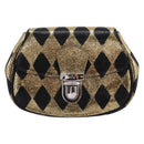 GUCCI Children's Waist Bag Leather Gold Silver 605112 Auth 196463V-13