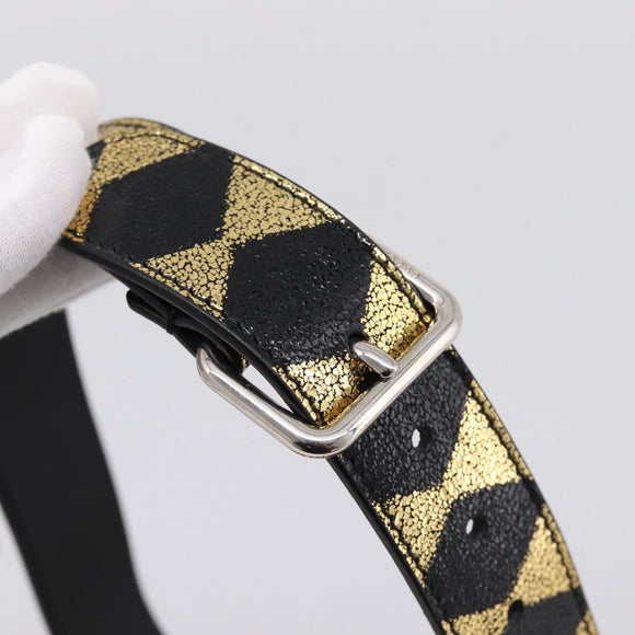 GUCCI Children's Waist Bag Leather Gold Silver 605112 Auth 196463V