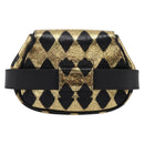 GUCCI Children's Waist Bag Leather Gold Silver 605112 Auth 196463V-2