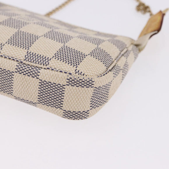 LOUIS VUITTON Damier Azur Mini Pochette Accessoires Pouch N58010 LV Auth 196465