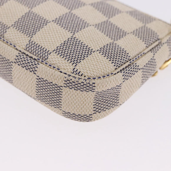 LOUIS VUITTON Damier Azur Mini Pochette Accessoires Pouch N58010 LV Auth 196465
