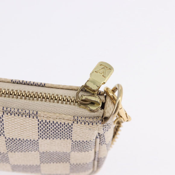 LOUIS VUITTON Damier Azur Mini Pochette Accessoires Pouch N58010 LV Auth 196465