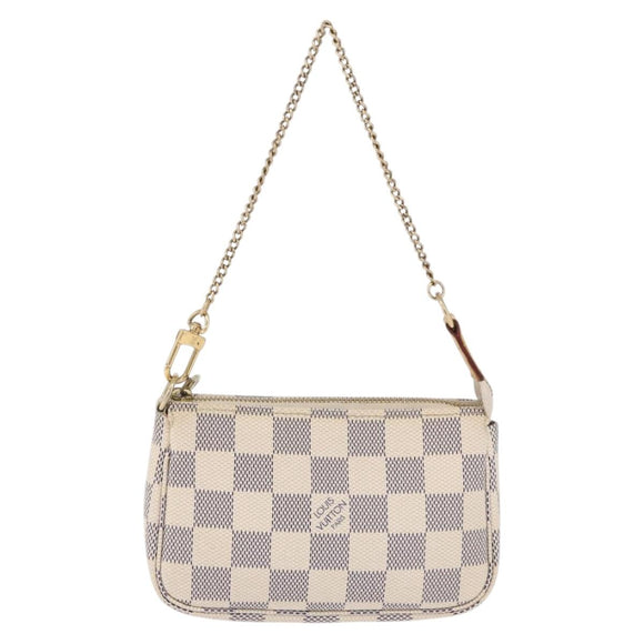 LOUIS VUITTON Damier Azur Mini Pochette Accessoires Pouch N58010 LV Auth 196465