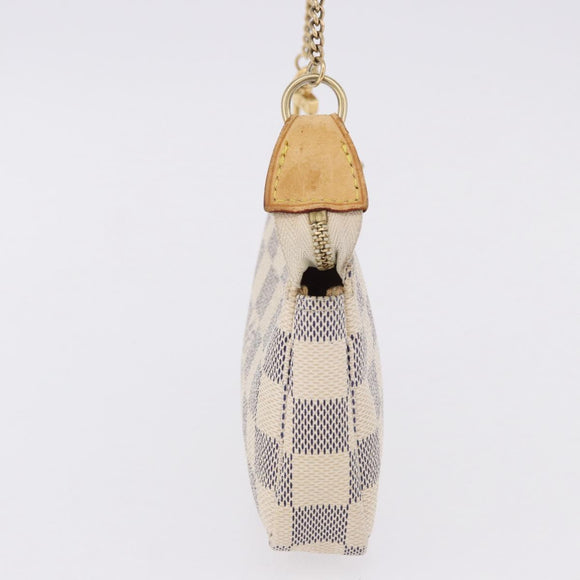 LOUIS VUITTON Damier Azur Mini Pochette Accessoires Pouch N58010 LV Auth 196465