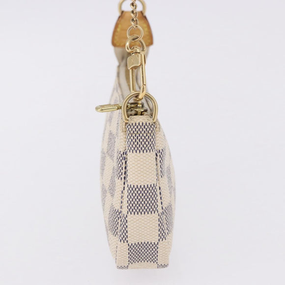 LOUIS VUITTON Damier Azur Mini Pochette Accessoires Pouch N58010 LV Auth 196465