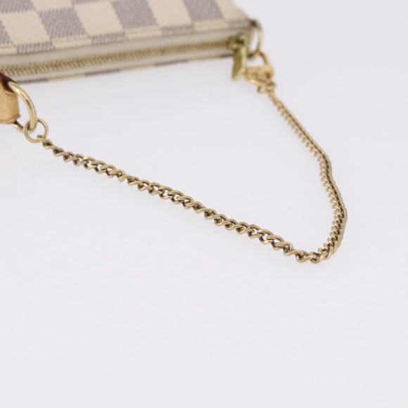 LOUIS VUITTON Damier Azur Mini Pochette Accessoires Pouch N58010 LV Auth 196465