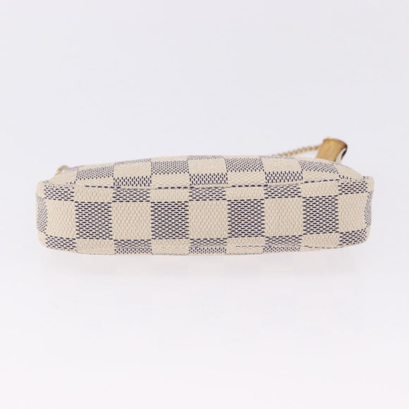 LOUIS VUITTON Damier Azur Mini Pochette Accessoires Pouch N58010 LV Auth 196465