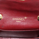 CHANEL Mini Matelasse 17 Chain Bag Lamb Skin Black Gold CC Auth 196466SAV-15