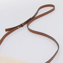 CELINE Triomphe Mini Claude Shoulder Pouch Bore Beige Gold Auth 196467SAM-8