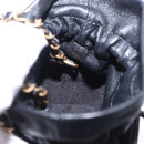 CHANEL Matelasse Chain Shoulder Pouch Lamb Skin Black Gold Tone CC Auth 196469M-18