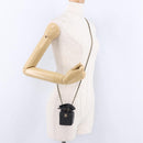 CHANEL Matelasse Chain Shoulder Pouch Lamb Skin Black Gold Tone CC Auth 196469M-21