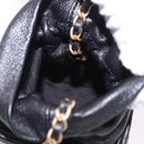 CHANEL Matelasse Chain Shoulder Pouch Lamb Skin Black Gold Tone CC Auth 196470M-19