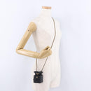 CHANEL Matelasse Chain Shoulder Pouch Lamb Skin Black Gold Tone CC Auth 196470M-21