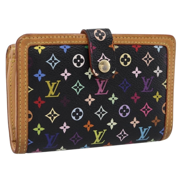 LOUIS VUITTON Multicolor Porte Monnaie Viennois Wallet M92987 LV Auth 196471A