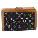 LOUIS VUITTON Multicolor Porte Monnaie Viennois Wallet M92987 LV Auth 196471A-3