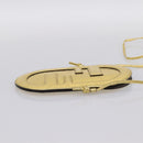FENDI Olock Phone Holder Shoulder Pouch Leather Gold Auth 196474A-5
