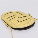 FENDI Olock Phone Holder Shoulder Pouch Leather Gold Auth 196474A-6