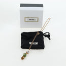 Miu Miu Necklace Metal Gold Tone Auth 196475V-12