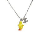 CHANEL COCO Mark Necklace Metal Silver CC Auth 196476SAM-1