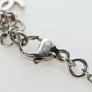 CHANEL COCO Mark Necklace Metal Silver CC Auth 196476SAM-13