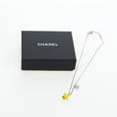 CHANEL COCO Mark Necklace Metal Silver CC Auth 196476SAM-14