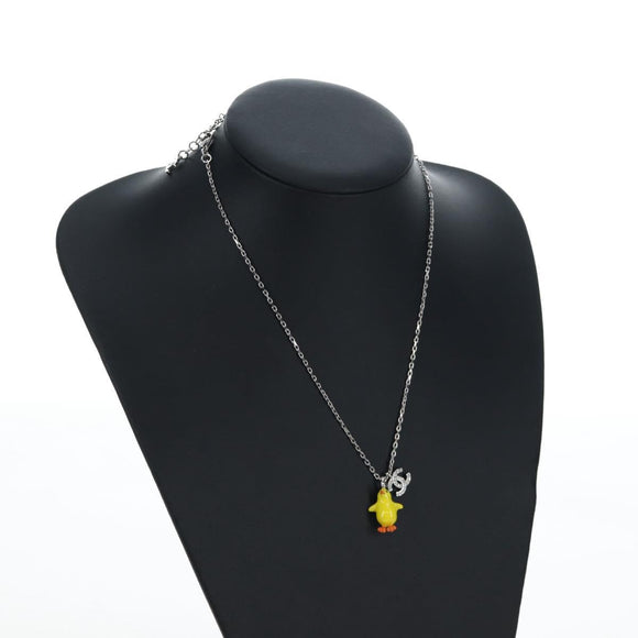 CHANEL COCO Mark Necklace Metal Silver CC Auth 196476SAM