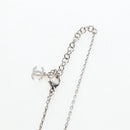 CHANEL COCO Mark Necklace Metal Silver CC Auth 196476SAM-6