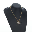 CHANEL COCO Mark Necklace Metal Gold Tone CC Auth 196477SAM-14