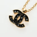 CHANEL COCO Mark Necklace Metal Gold Tone CC Auth 196477SAM-3