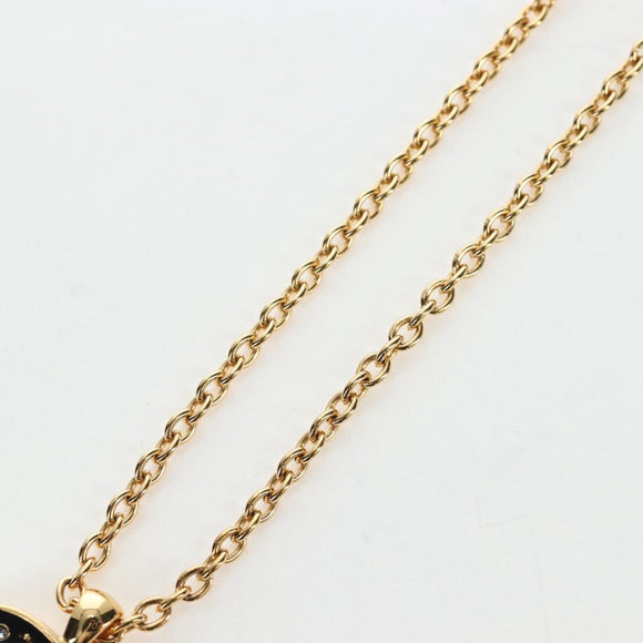 CHANEL COCO Mark Necklace Metal Gold Tone CC Auth 196477SAM
