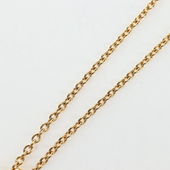 CHANEL COCO Mark Necklace Metal Gold Tone CC Auth 196477SAM
