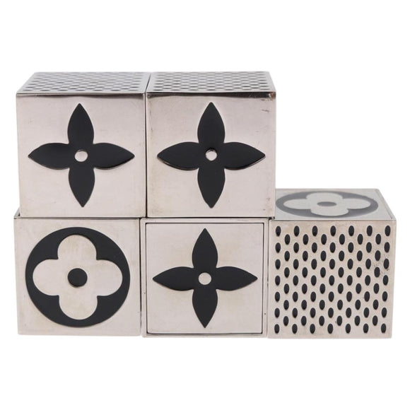 LOUIS VUITTON LV Cube Game Object Metal Silver M99454 LV Auth 196478