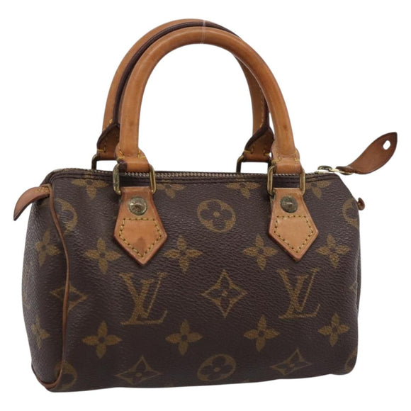 LOUIS VUITTON Monogram Mini Speedy Hand Bag M41534 LV Auth 196480