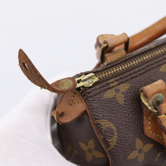 LOUIS VUITTON Monogram Mini Speedy Hand Bag M41534 LV Auth 196480