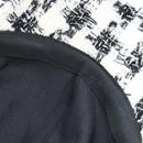 CHANEL COCO Mark Cap Tweed M White CC Auth 196483SAM-12