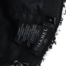 CHANEL COCO Mark Cap Tweed M White CC Auth 196483SAM-17